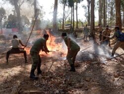 Perhutani Mantingan Gelar Simulasi Kebakaran Hutan Dan Lahan