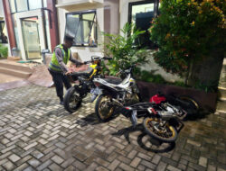 Tindak Lanjut Dumas Hotline Kapolres, Puluhan Kendaraan Berknalpot Brong Diamankan Pada Malam Tahun Baru