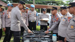 Polres Demak Gelar Pemeriksaan Senjata Api Dinas Secara Berkala 