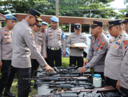 Polres Demak Gelar Pemeriksaan Senjata Api Dinas Secara Berkala