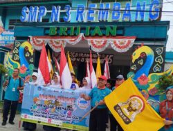 HUT ke-46 SMP Negeri 3 Rembang: Gerak Jalan Santai dan Kegiatan Sosial