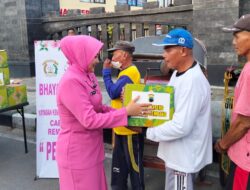 Jelang Ramadhan Yayasan Kemala Bhayangkari bagikan 100 Paket Sembako untuk para Tukang Becak dan Warga