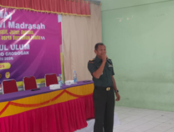 Danramil 19/ Tanggungharjo Kapten Czi Asropi Berikan Pembekalan Materi Bela Negara Pada MATSAMA MA Banat Tajul Ulum Brabo