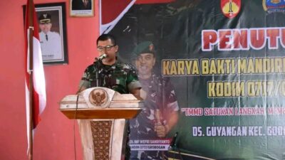 KBM VI Kodim 0717 Grobogan Tuntas, Jalan Rabat Beton Desa Guyangan Resmi Dibuka Kasdim